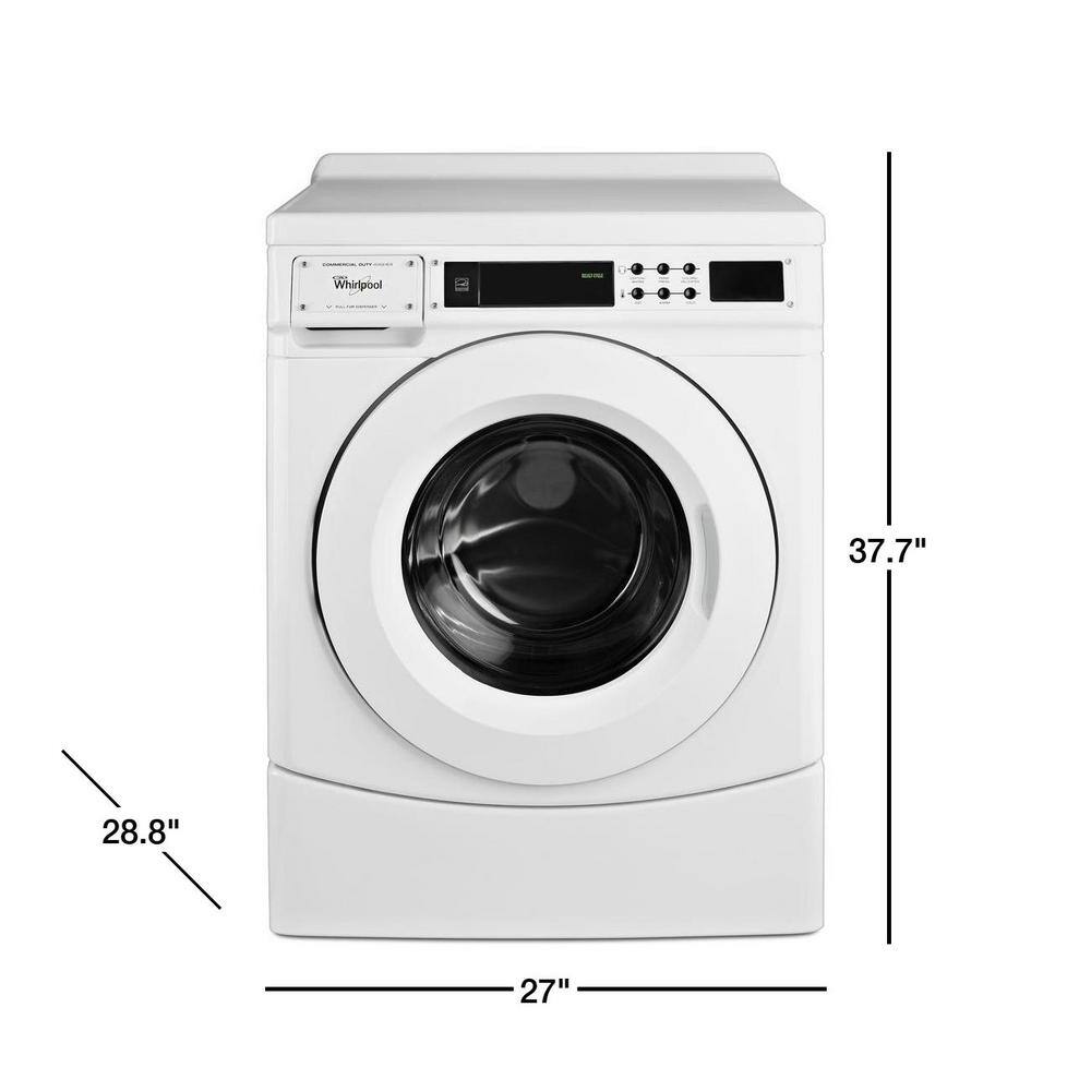 Whirlpool 3.1 cu. ft. High-Efficiency White Front Load Commercial Washing Machine CHW9160GW