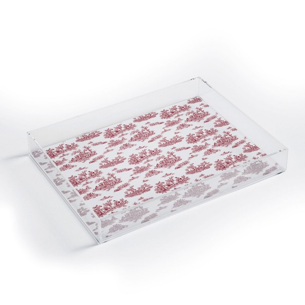 Evanjelina amp Co Toile De Jouy Chili Pepper Acrylic Tray Deny Designs