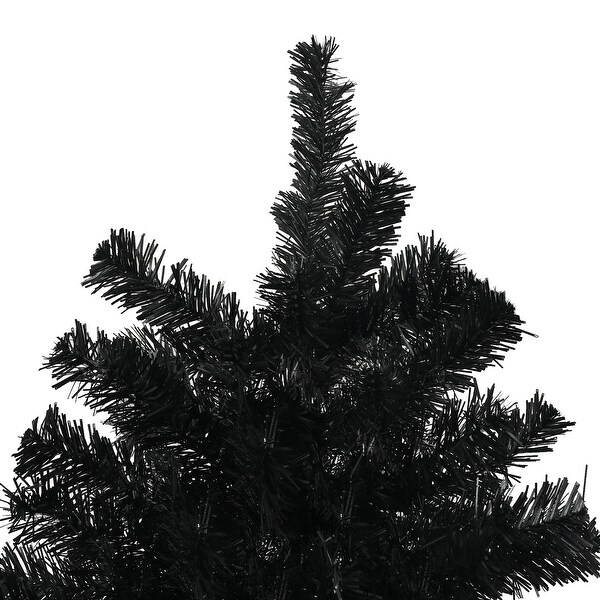 7.5ft Tall Artificial Auto Open Christmas Tree，Unlit Xmas Tree with 1346 Branch Tips and Steel Base