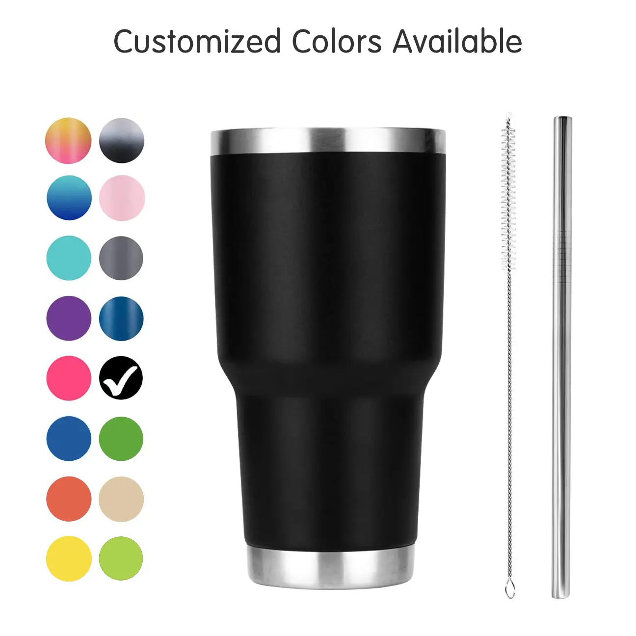 Nice quality wholesale 20oz 30oz tumbler double wall vacuum insulated travel cups stainless steel tumbler