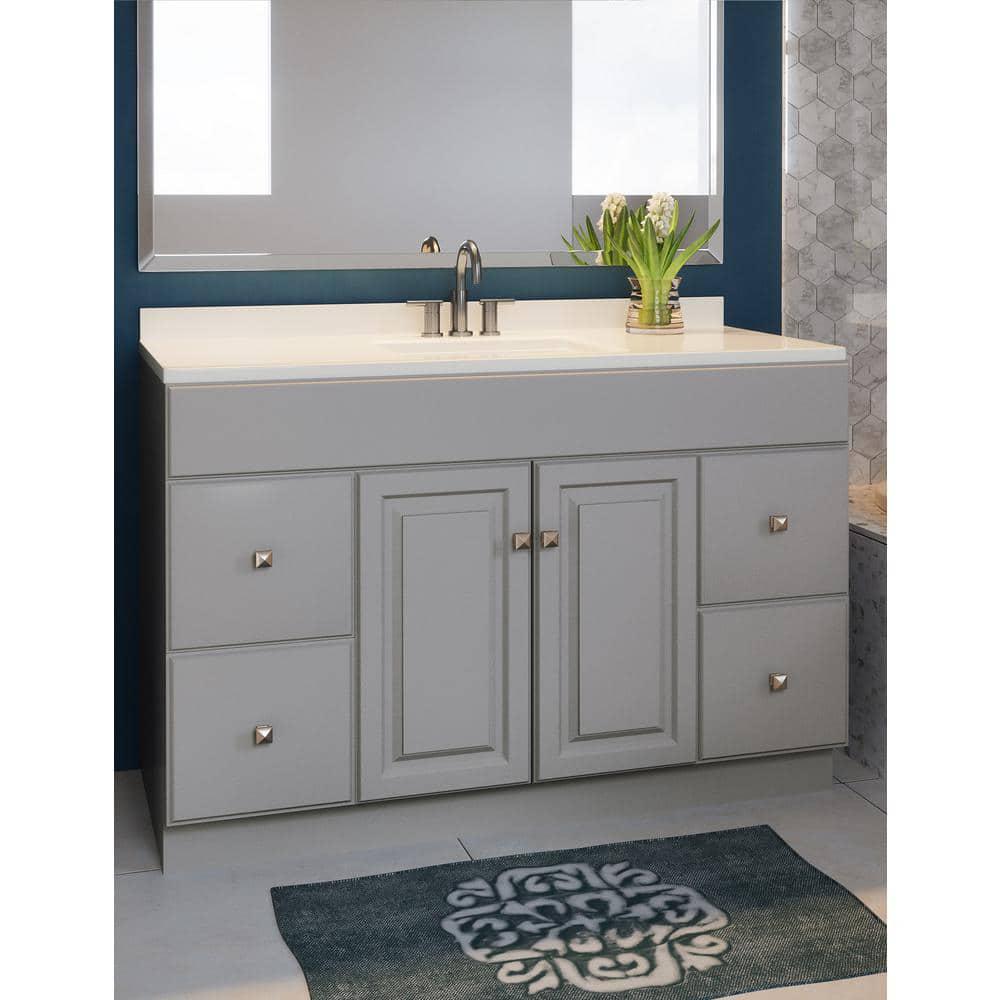 Design House Wyndham 48 in W x 21 in D Ready to Assemble Bath Vanity Cabinet Only in Gray