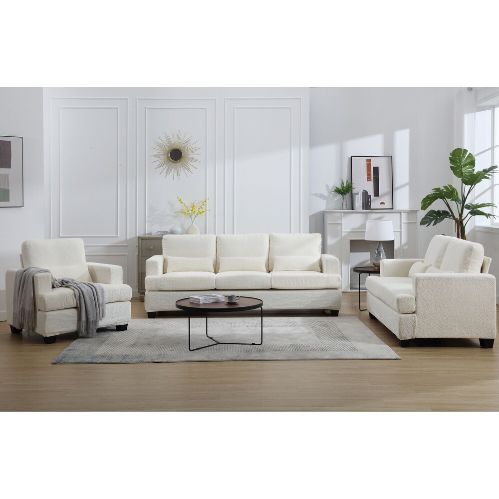 Modern 3 Piece Living Room Sofa Set