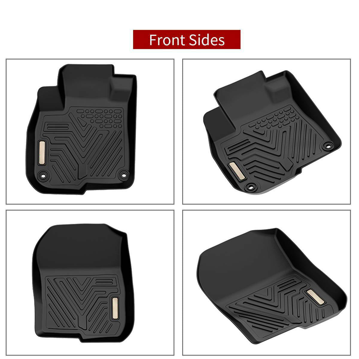 Ledkingdomus All Weather TPE Front And Rear 3-piece  Car For 2017 - 2022 Honda CR-V Floor Mats Set