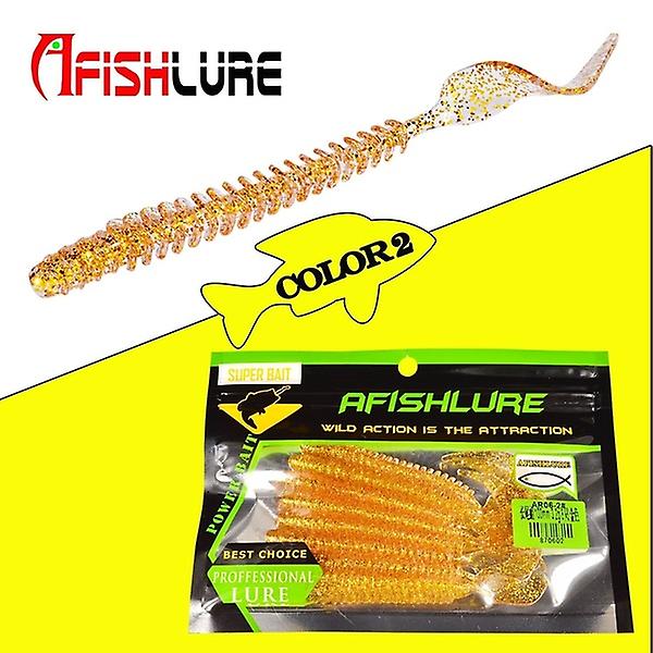 8pcs / lot Long Tail Larvae 3.2g 105mm Tail Soft Lure (#2)