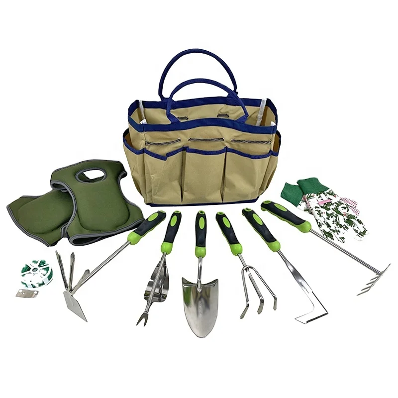 High Quality Aluminum oy Hand Tool Kit stainless steel hand tools set with trowel and flower fork and hand grubber