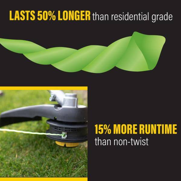 Rino-Tuff Universal Fit .095 in. x 16 ft. Precut Pro Twisted Line for Gas and Select Cordless String Grass Trimmer PartLawn Edger 17533