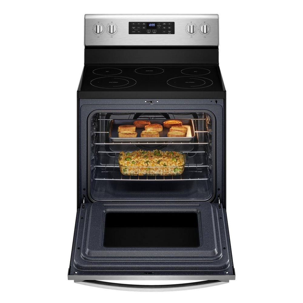 Whirlpool 5.3 cu. ft. Single Oven Electric Range with Air Fry Oven in Stainless Steel WFE535S0LS