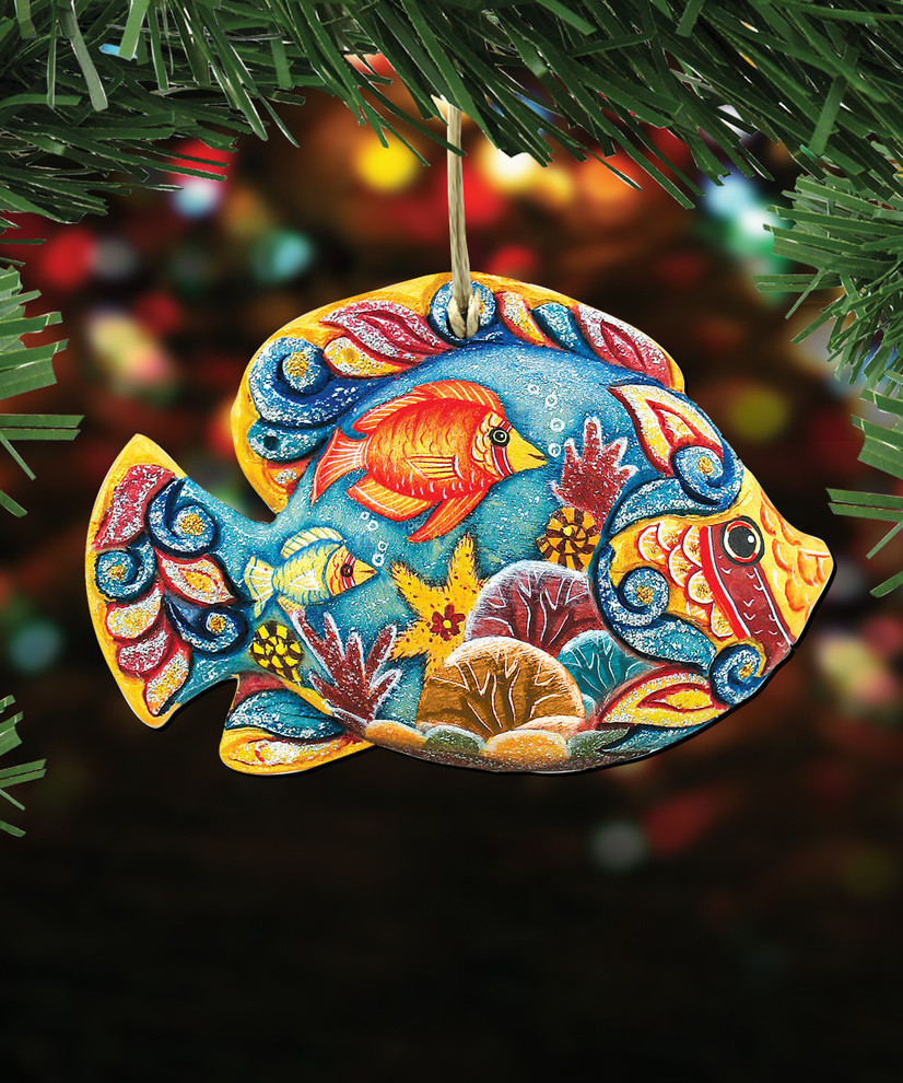 Tropical Fish Ornament   Traditional   Christmas Ornaments   by G. DeBrekht  Houzz