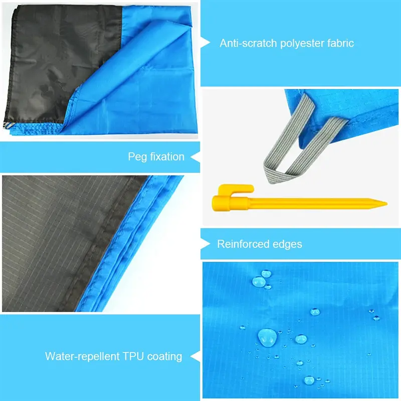 Compact Portable 3 6 Adults Sand Proof Waterproof Folding Picnic Camping Mat Beach Stuff Blanket