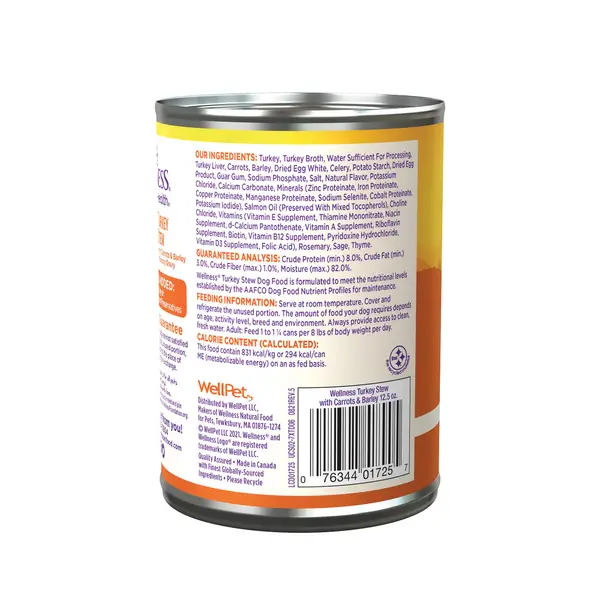 Wellness 12.5 oz Turkey Stew Thick and Chunky Natural Canned Dog Food