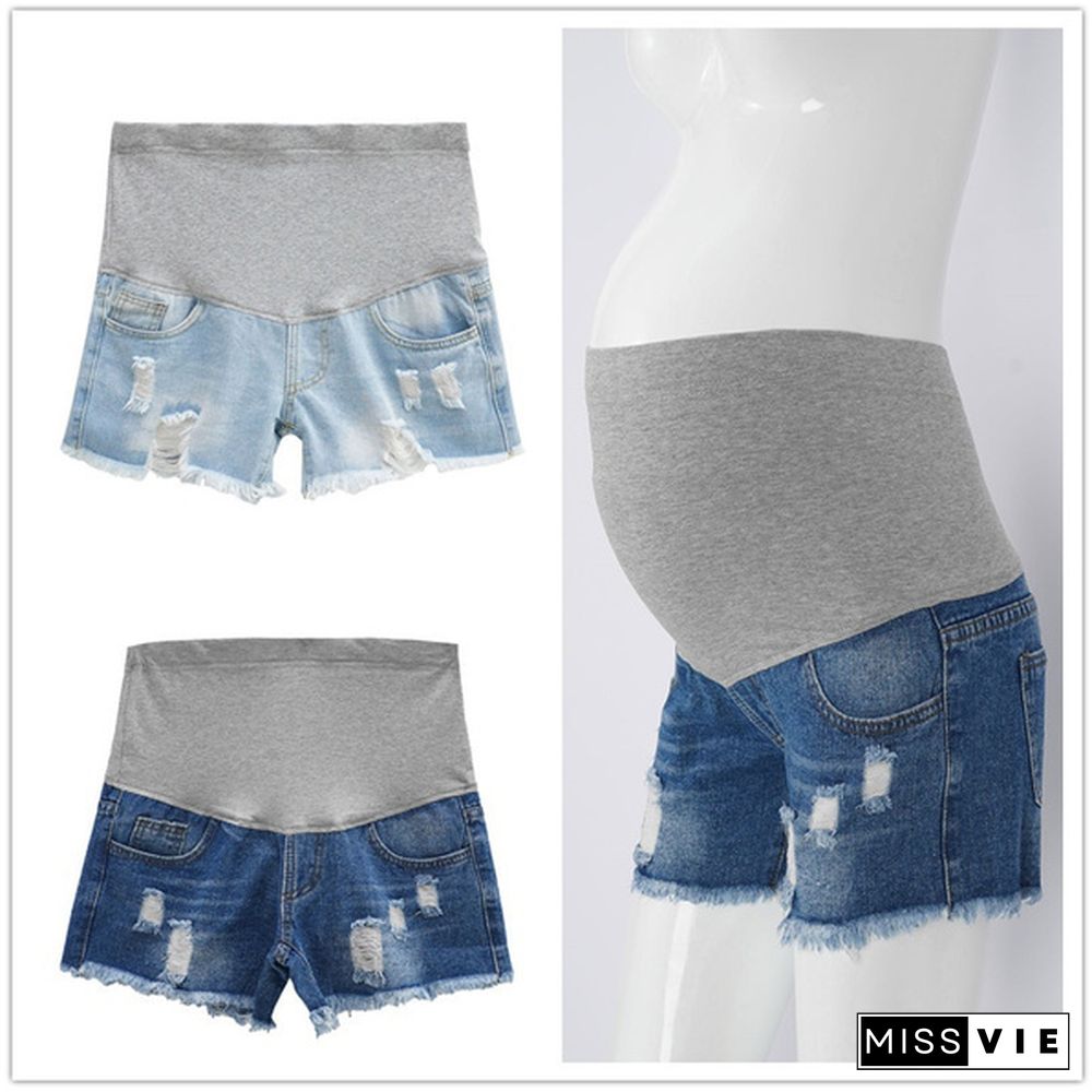 Pregnant women's Denim Shorts Summer Pregnant Casual Short For Women Pregnacy Shorts