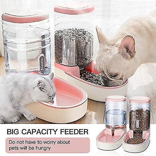 Automatic Dog Feeders Set Cat Food Feeder With Water Dispenser Feeder