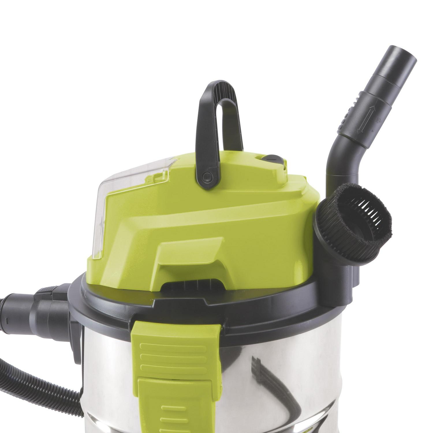 Sun Joe 24V-WDV6000 24-Volt iON+ Cordless Stainless Steel 5.2-gal Wet/Dry Vacuum W/ 4.0-Ah Battery and Charger