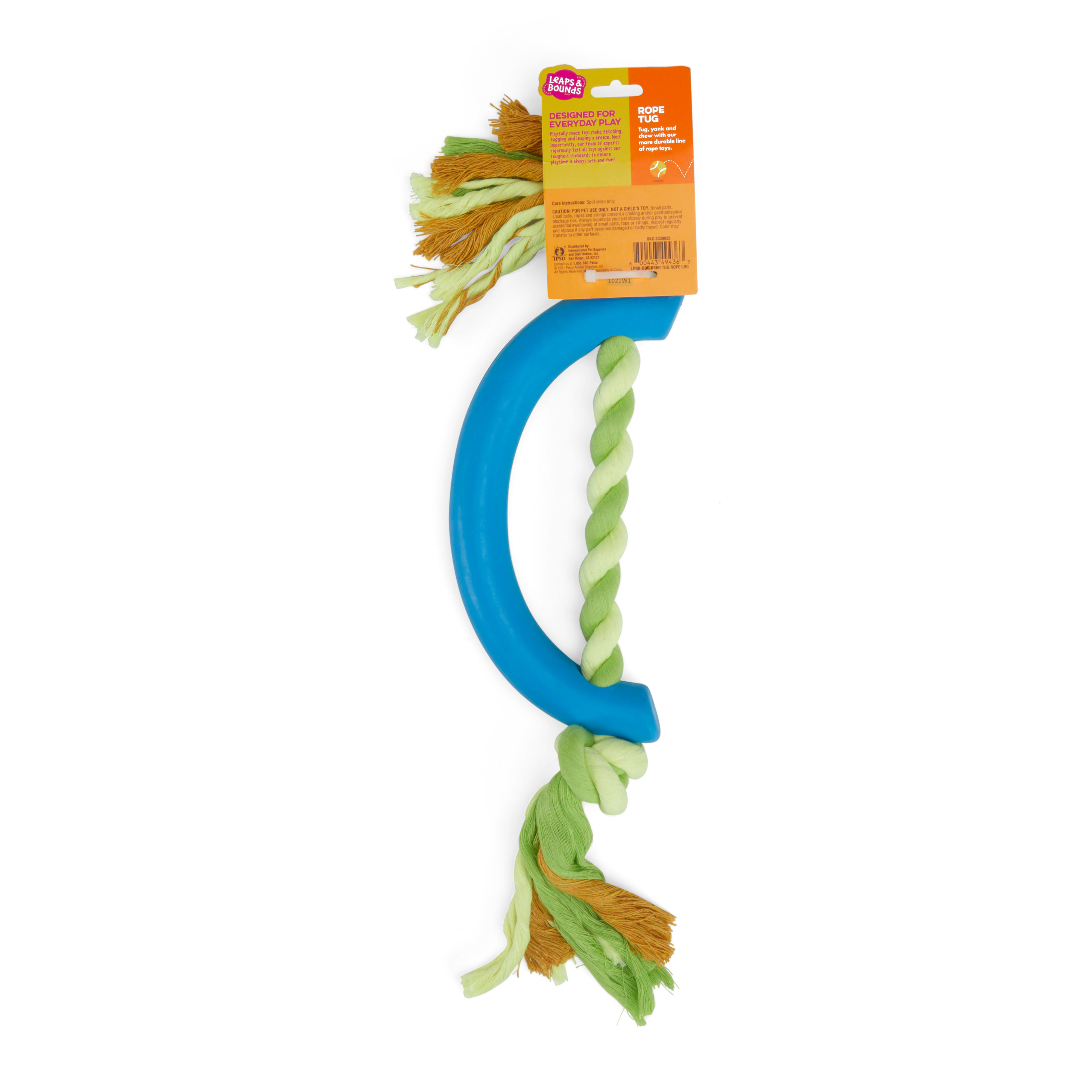 Leaps  Bounds Rubber  Rope Dog Toy， XX-Large