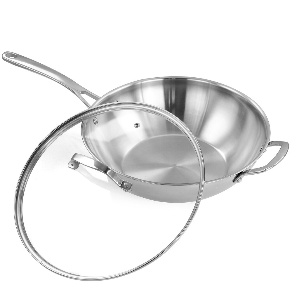 Martha Stewart Stainless Steel Essential 12 Inch Pan with Lid