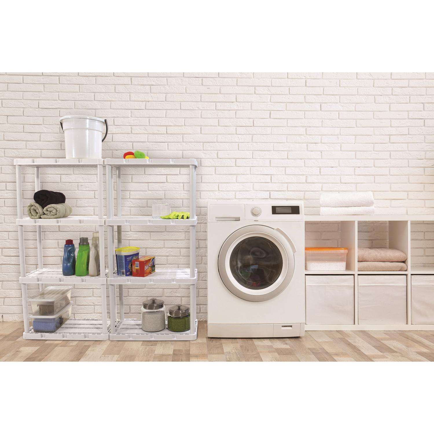 Gracious Living Knect-A-Shelf 48 in. H X 24 in. W X 12 in. D Resin Shelving Unit