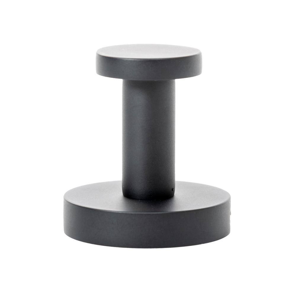 Italia Florence Knob Robe Hook in Matte Black FL9314