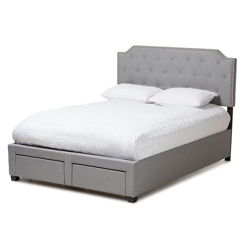 Baxton Studio Modern Gray Storage Bed