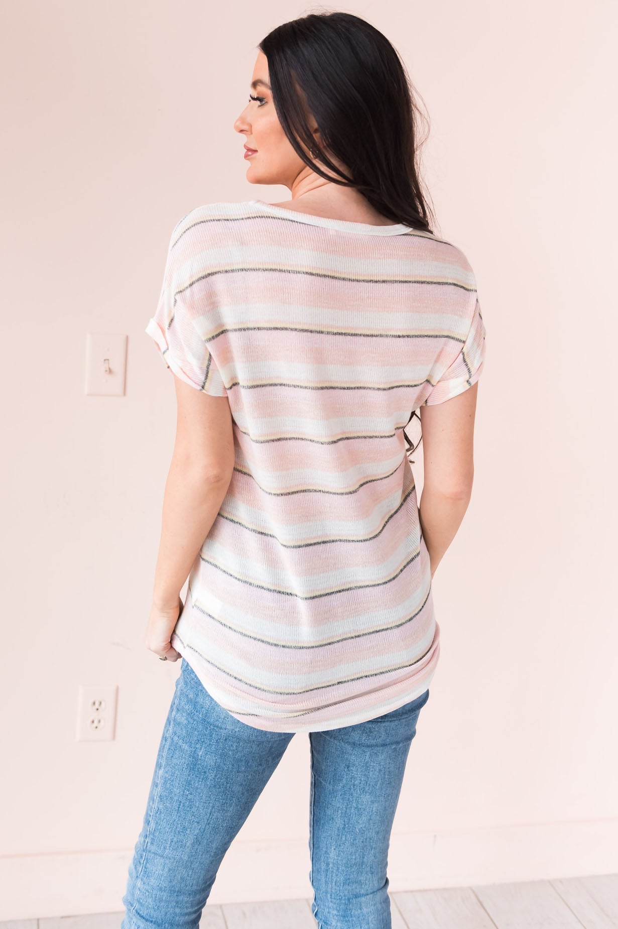 Promise To Modest Striped Top