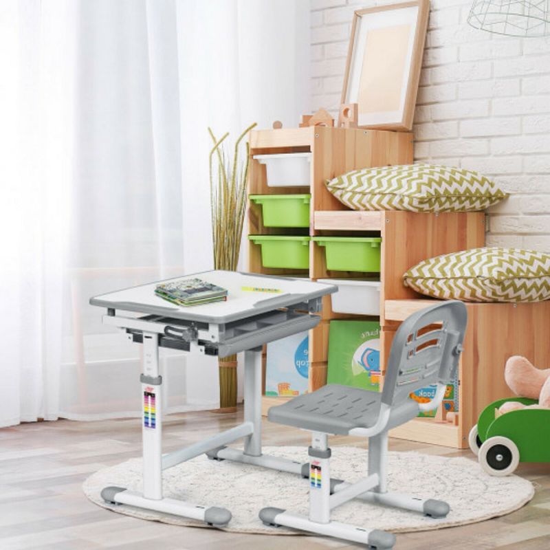 Height Adjustable Children's Desk Chair Set