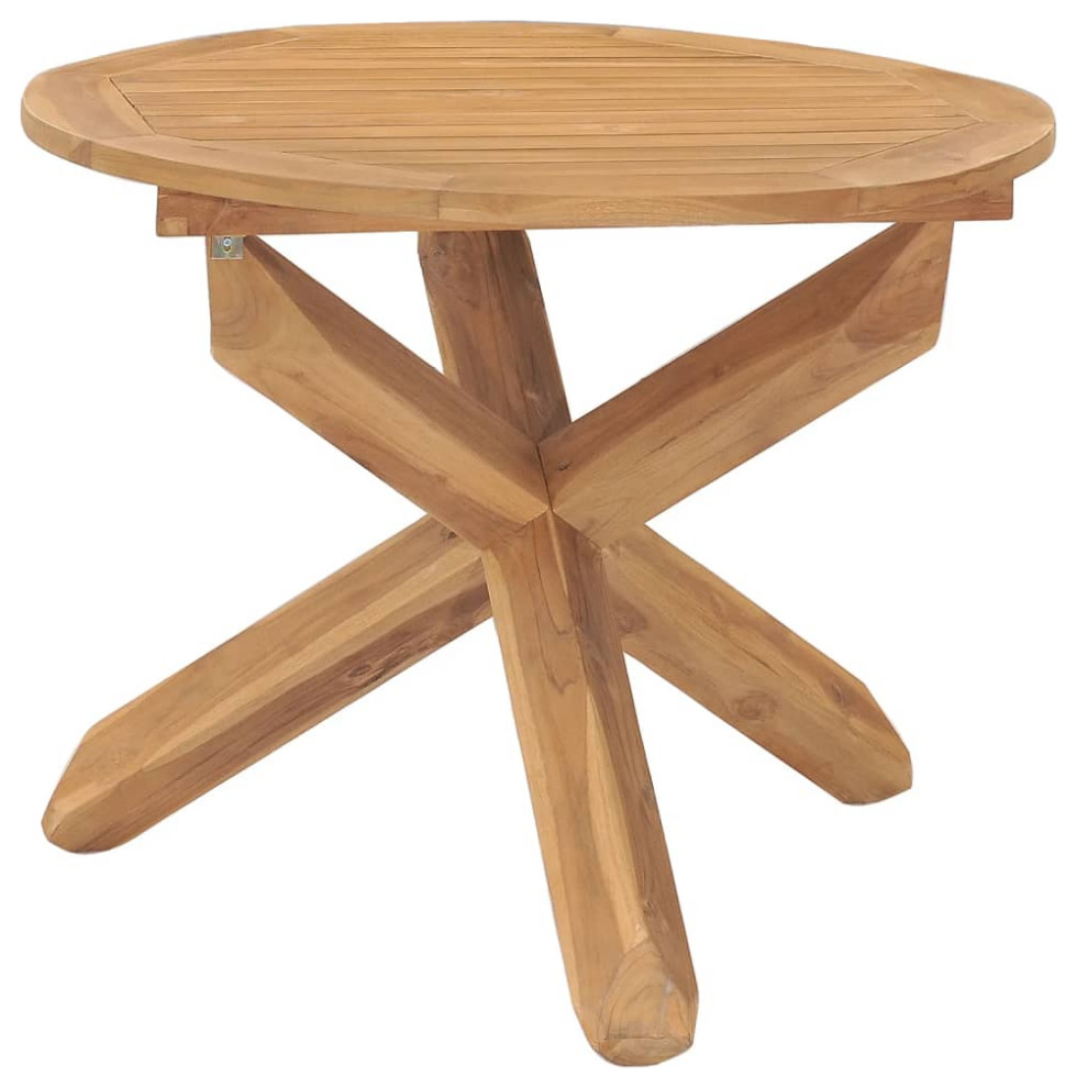 vidaXL Outdoor Side Table Patio Coffee End Table for Porch Solid Teak Wood   Transitional   Outdoor Dining Tables   by vidaXL LLC  Houzz