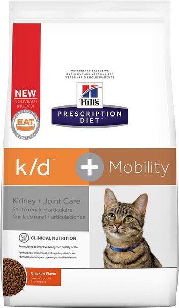 Hill's Prescription Diet k/d Kidney Care + Mobility Care with Chicken Dry Cat Food