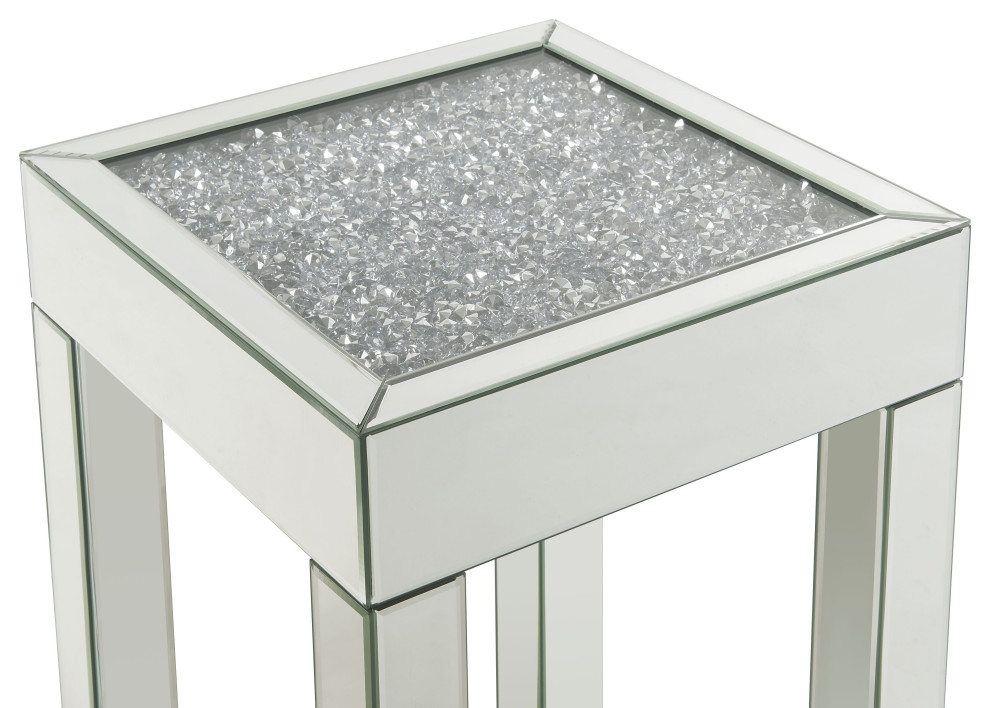 End Table  Mirrored and Faux Diamonds   Contemporary   Side Tables And End Tables   by Acme Furniture  Houzz