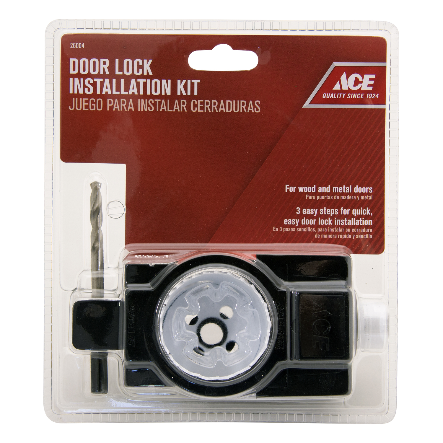 Ace Bi-Metal Door Lock Installation Kit