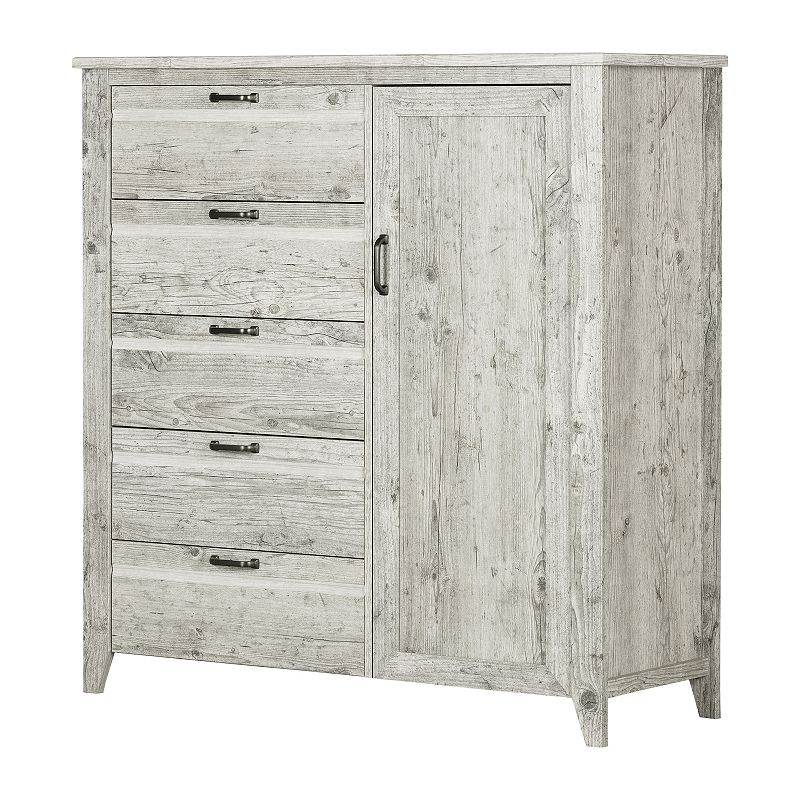 South Shore Lionel Door Chest with 5 Drawers