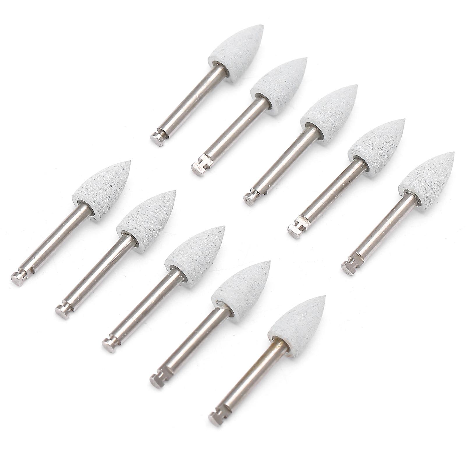 10pcs Dental Polishing Burs Low Speed Dental Grinding Polisher Burs Drill Bits Set Gray 410