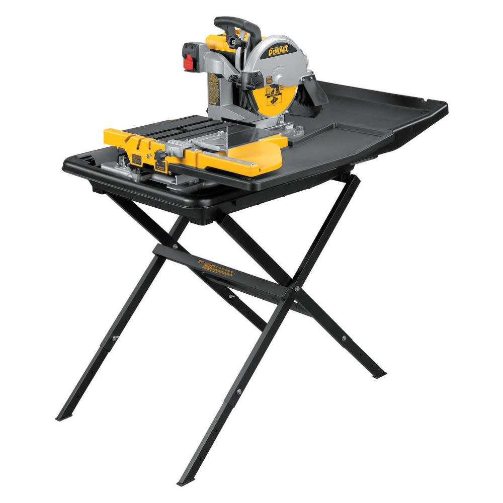 10 In. Wet Tile Saw with Stand ;