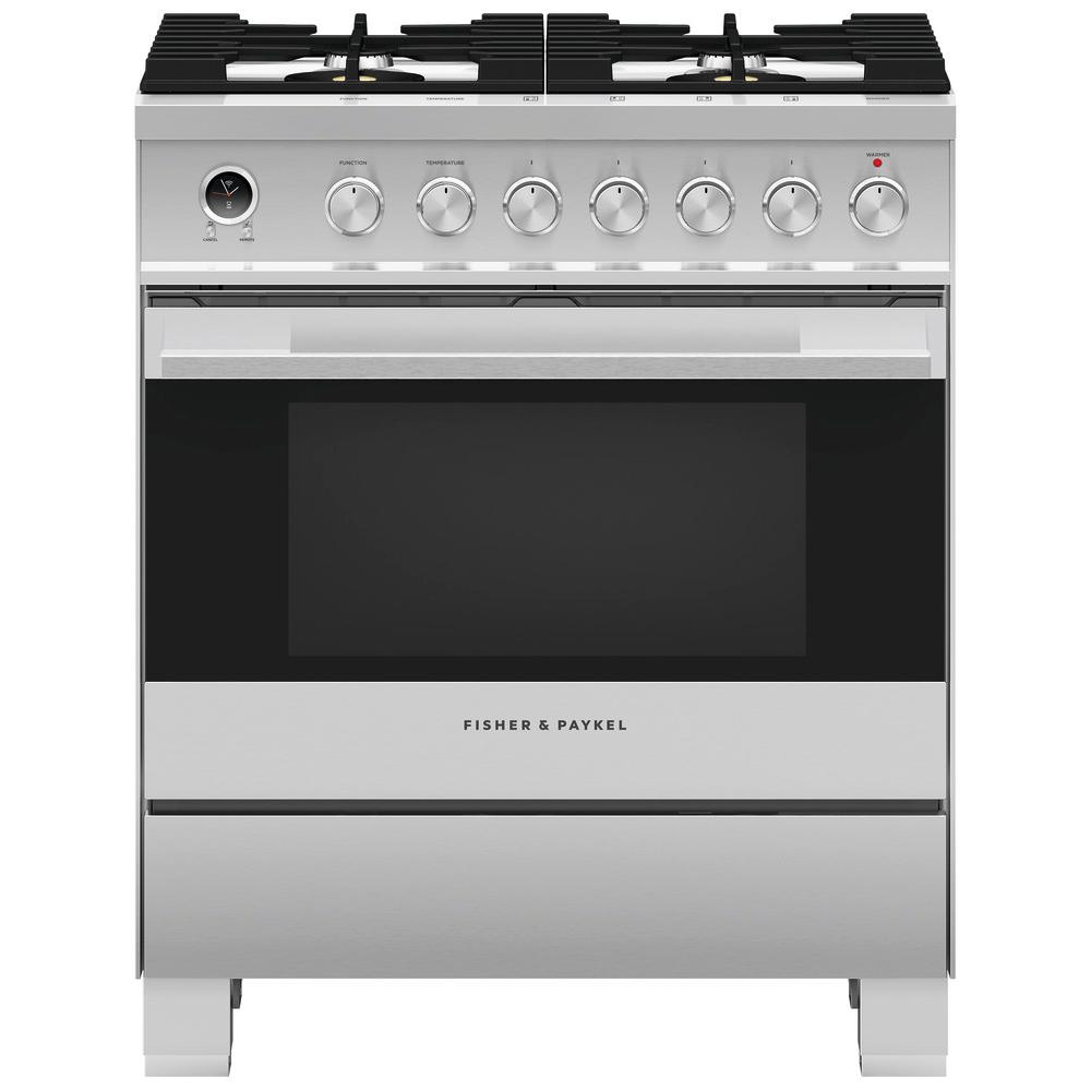 Fisher & Paykel 30-inch Freestanding Dual-Fuel Range with Self-Cleaning Oven OR30SDG6X1