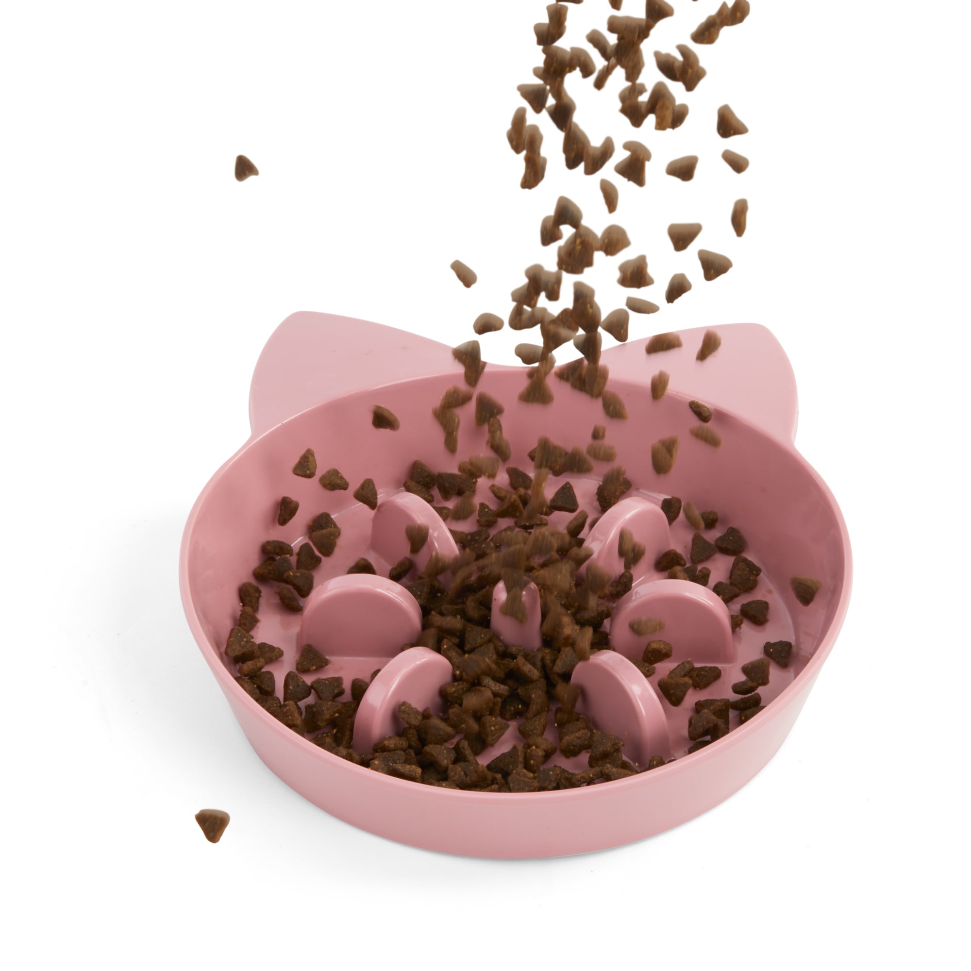 EveryYay Take It Slow Mauve Slow Feeder Cat Bowl， 1.6 Cups