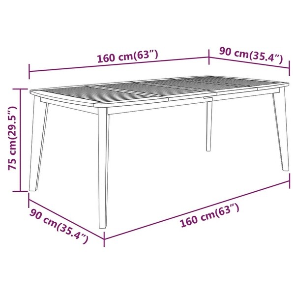 vidaXL 3/5/7/9 Piece Patio Dining Set Solid Wood Acacia