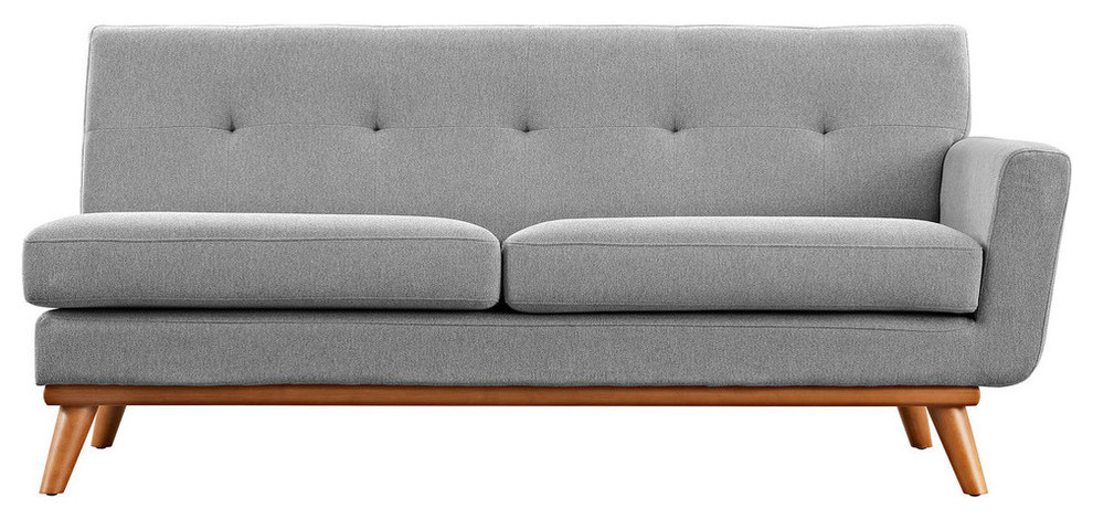 Engage Right Arm Upholstered Fabric Loveseat   Midcentury   Loveseats   by GwG Outlet  Houzz