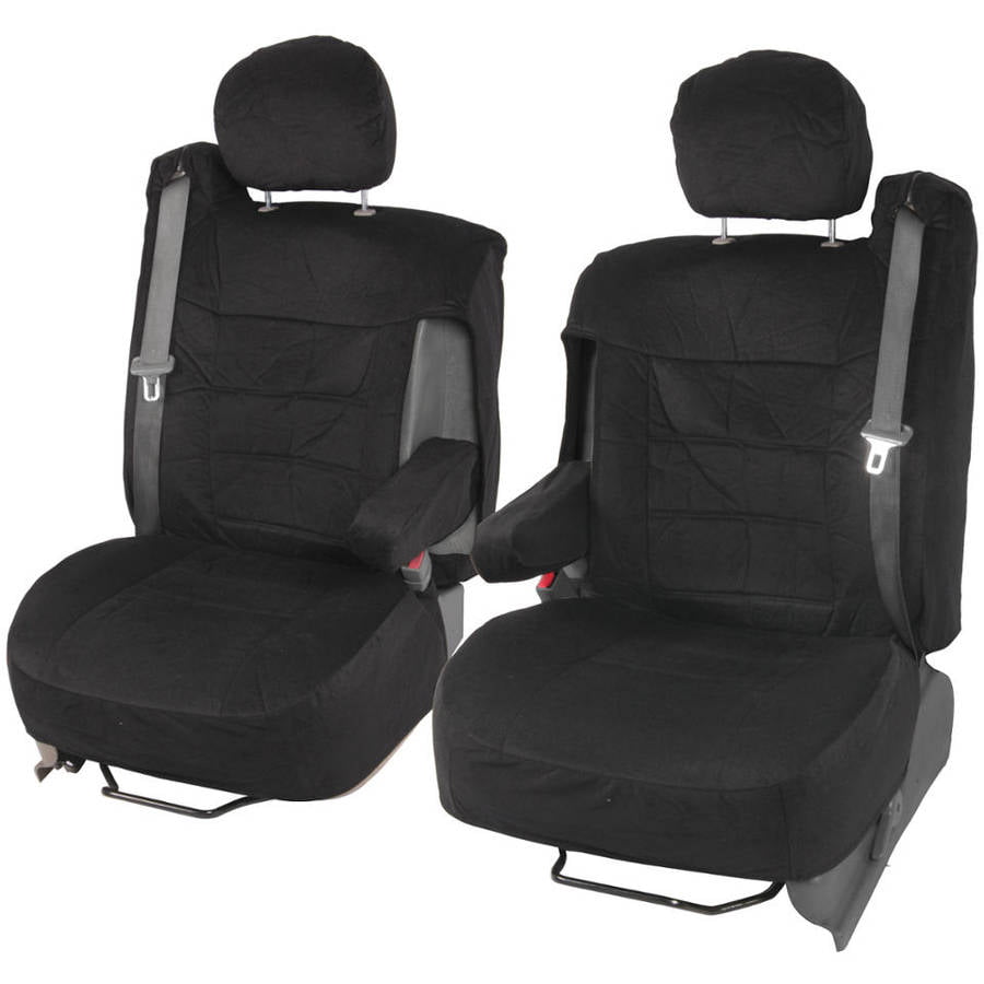 BDK Pickup Truck Seat Covers with Arm Rest and Built in Seat Belt， Encore