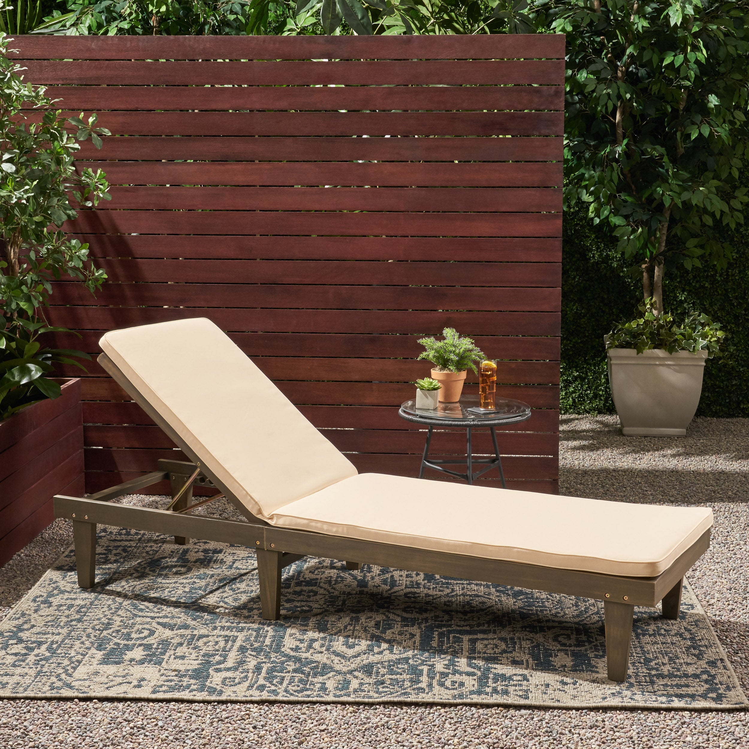 Teresa Outdoor Fabric Chaise Lounge Cushion