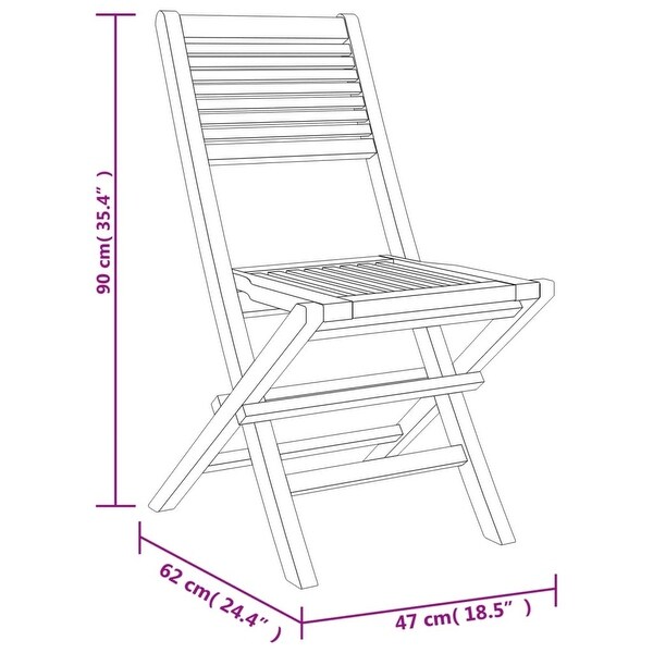 vidaXL Folding Patio Chairs 2/4/6/8 pcs 18.5