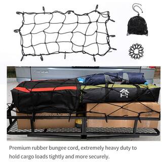 FieryRed 500 Pound Capacity Folding Steel Mesh Cargo Carrier Luggage Basket K-VACC011U