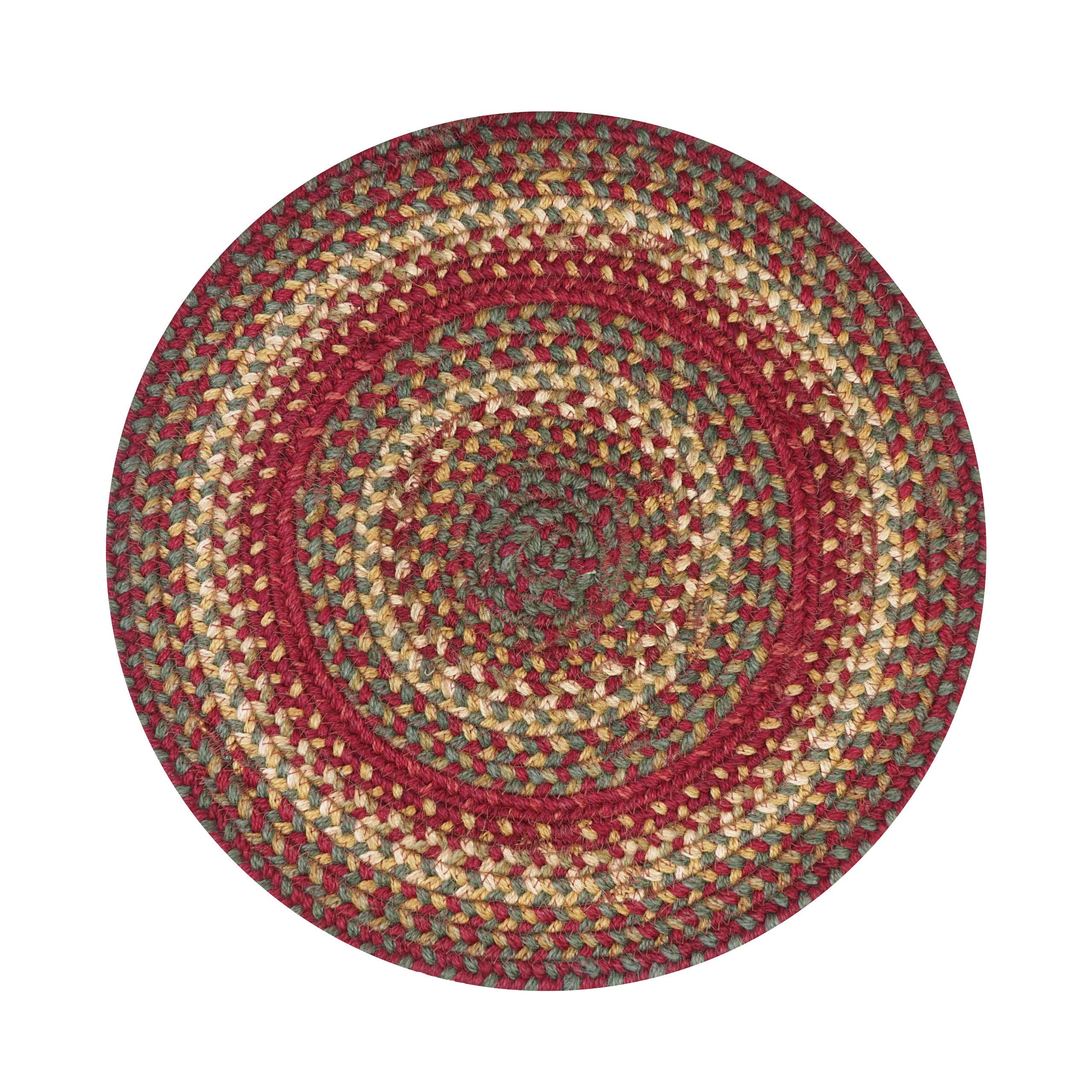 Cider Barn 15 Round Red Jute Placemat (Set of 2) Farmhouse Table Decor Trivets for Kitchen and Dining Table Mat