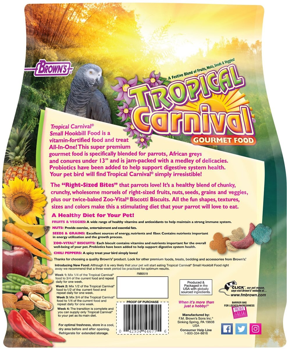 Brown's Tropical Carnival Gourmet Small Hookbill Food