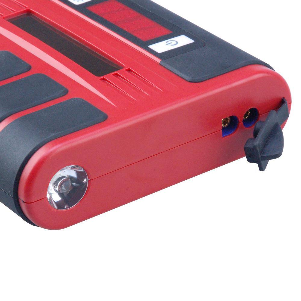 Portable Multi-Function Jump Starter and Power Bank Car Charger Emergency Battery Booster in RedBlack 91047