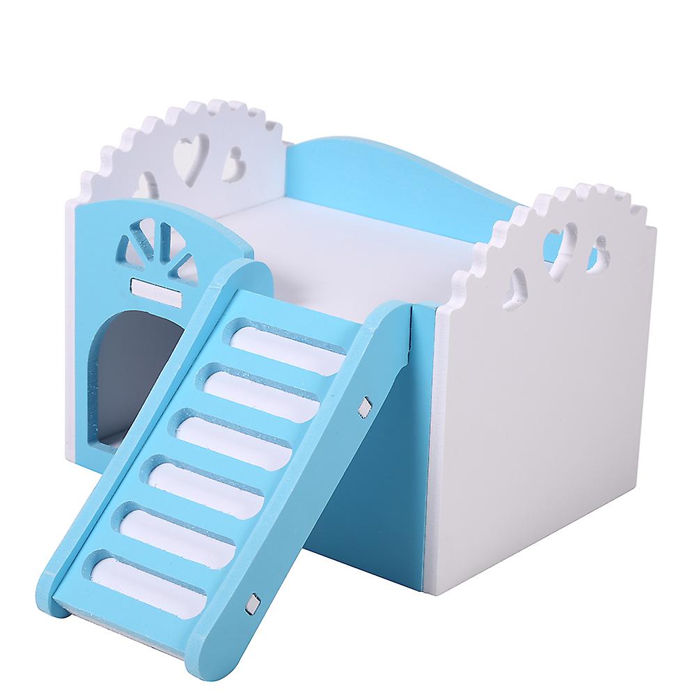 Pet Hamster Small Animal Castle Sleeping House Nest Exercise Toy Blue