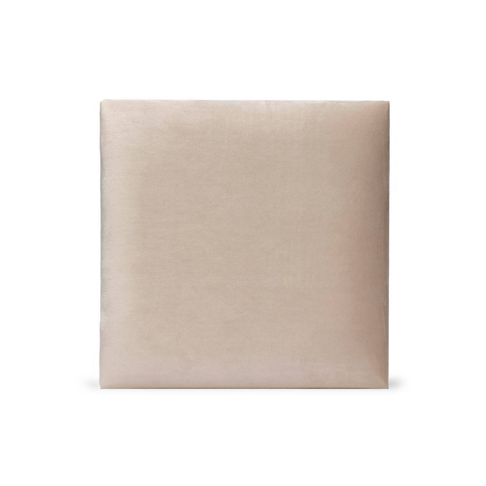 WALL!SUPPLY 1.38 in. x 12 in. x 12 in. Luxury Velvet 2-Piece Decorative Wall Panel in Creme (2-Pack) 20550301