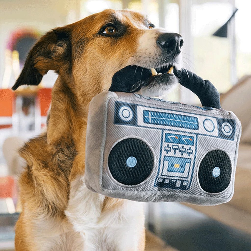 P.L.A.Y. Grey Boombox Dog Toy