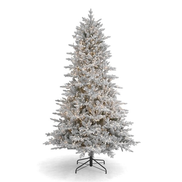 Dandan Flocked Pine Prelit Artificial Tree 7.5ft