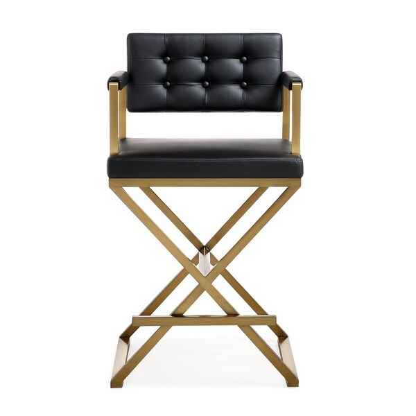 Director Black Gold Steel Counter Stool