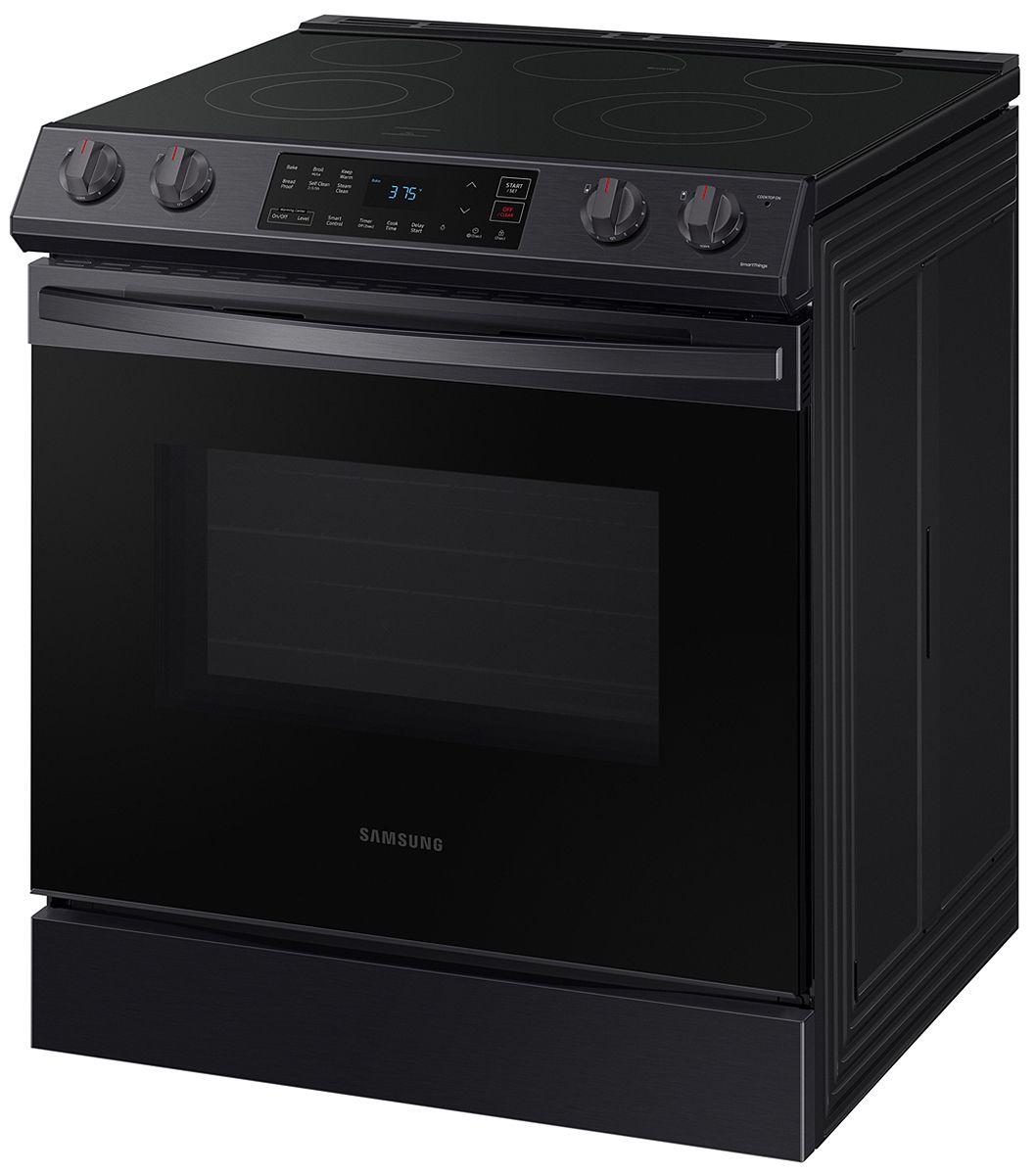  ADA 6.3 Cu. Ft. Fingerprint Resistant Black Stainless Steel Front Control Slide-In Electric Range