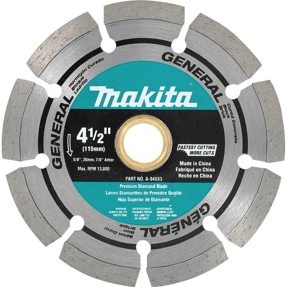 Makita 4-1/2 in. Segmented Rim General Purpose Diamond Blade (2-pack) A-97623 from Makita