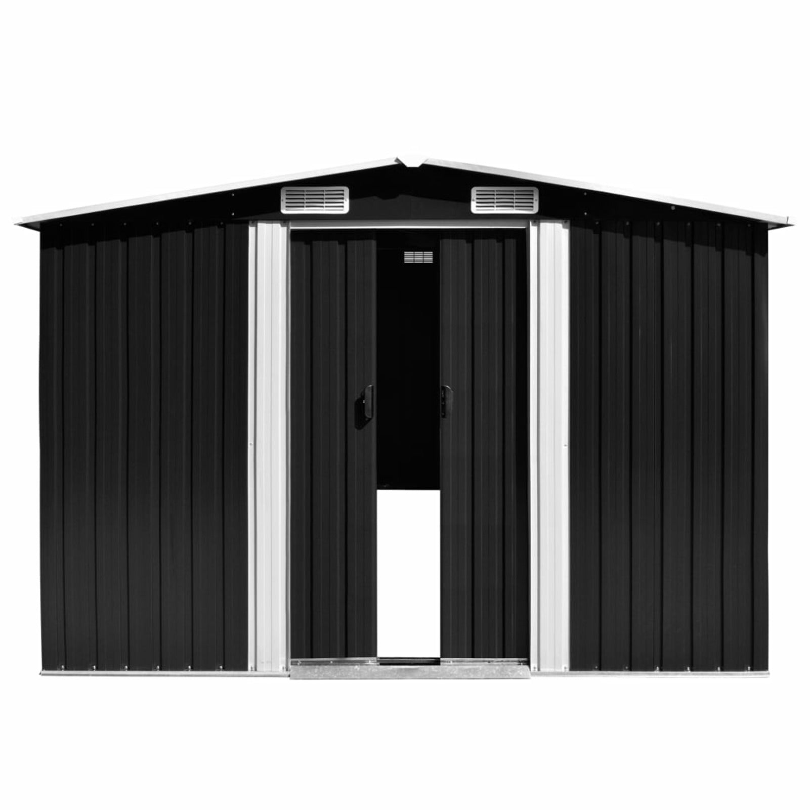 Lixada Garden Shed 101.2"x228.3"x71.3" Metal Anthracite